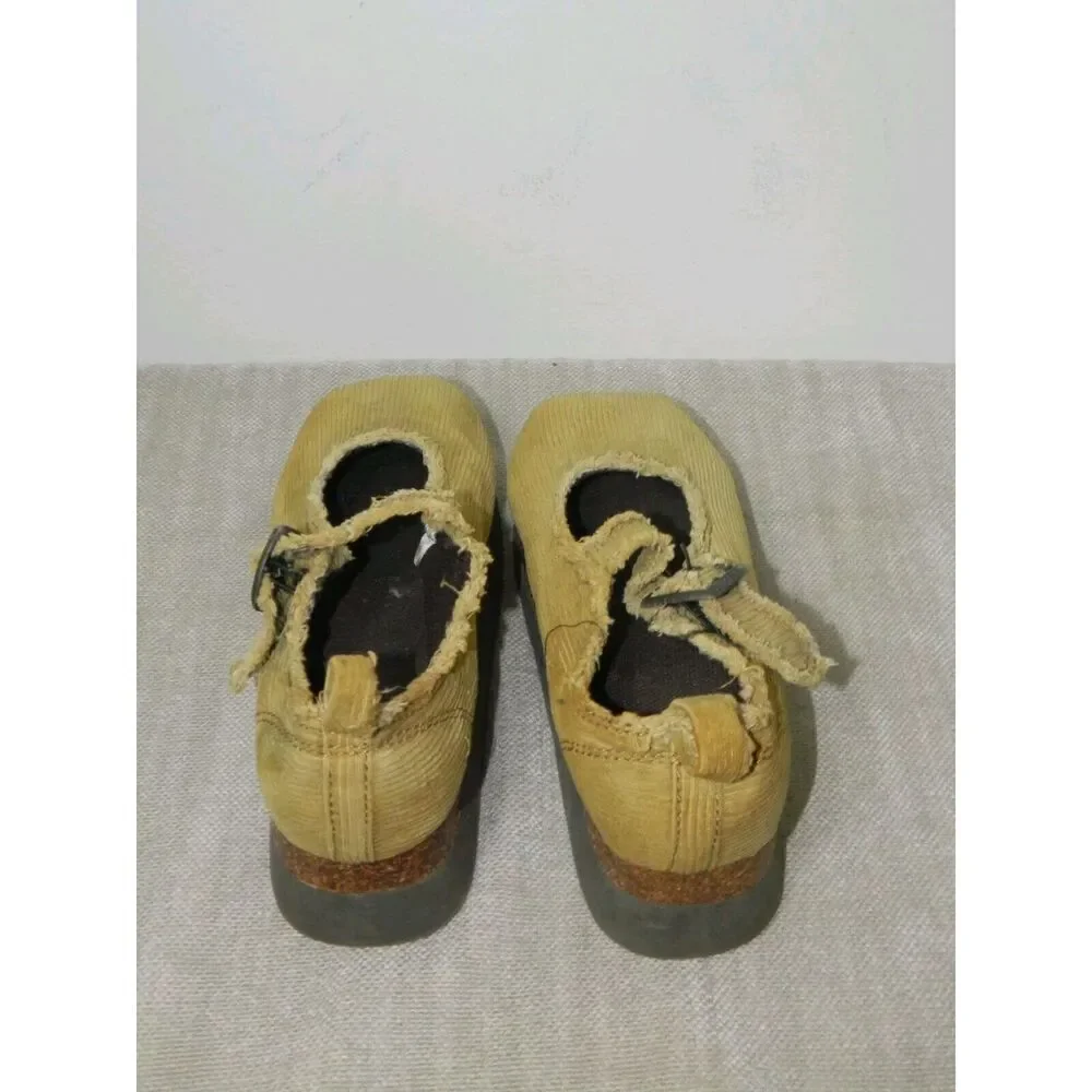 Unionbay Mary Jane Size 6.5 Beige Corduroy Cork Platform Vintage Y2K 2000s Geene